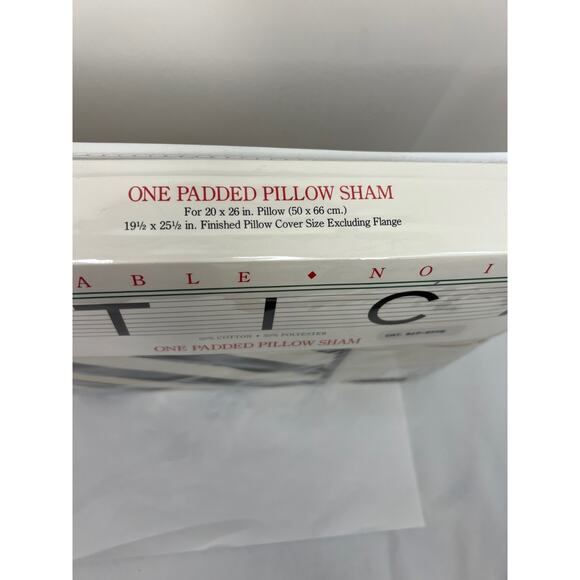 Vintage Utica Padded Pillow Sham Black & Ivory NIP! - Picture 4 of 8